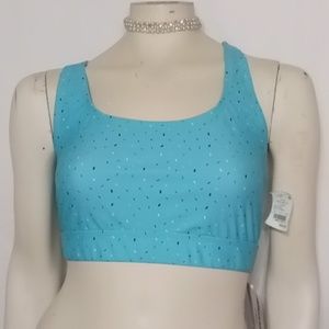 NWT "Humankind" racerback pride swim top-Blue